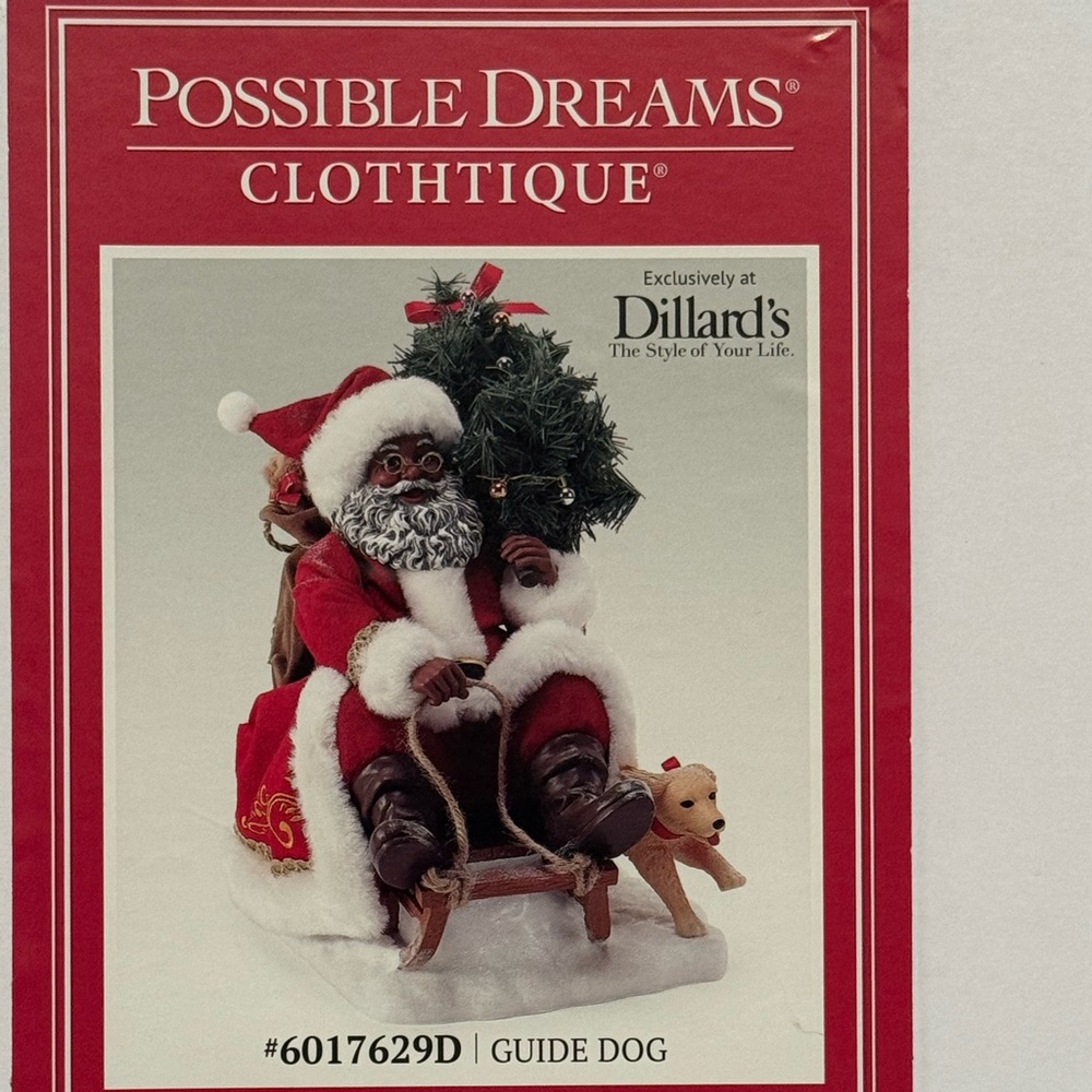 Possible Dreams “Guide Dog” African American Santa

2 available
